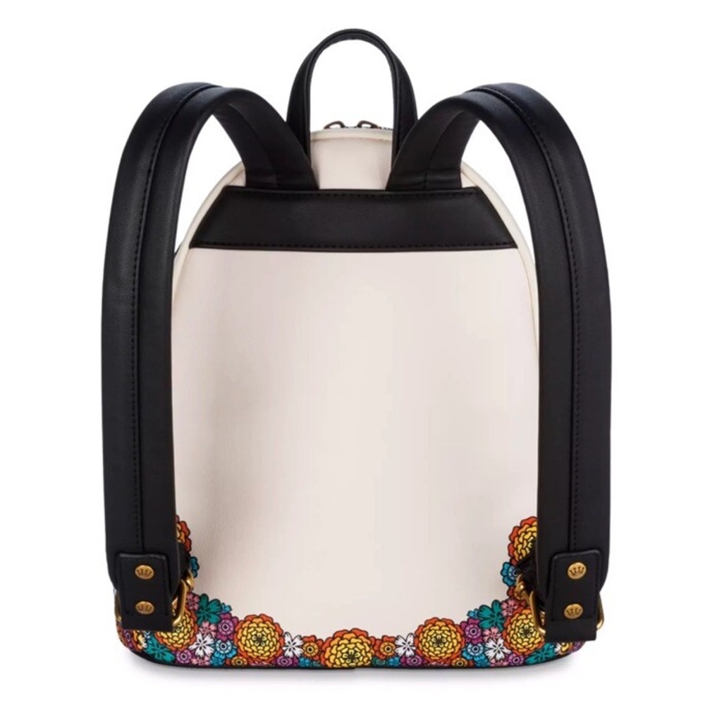 Disney  Loungefly 2024 Pixar Coco Miguel Day Of The Dead Flowers Backpack - NEW - Picture 2 of 2
